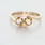 Dazzling Ladies Vintage 14K Yellow Gold Round Diamond Flower Designed Ring
