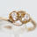 Dazzling Ladies Vintage 14K Yellow Gold Round Diamond Flower Designed Ring