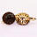 Dazzling Ladies 14K Rose Gold Stainless Steel Cabochon Garnet Earrings