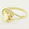 Beautiful Ladies 14K Yellow Gold Pear Shape Fire Opal Diamond Ring