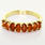 Stunning Ladies 14K Yellow Gold U Prong Half Eternity Garnet Ring Band