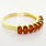 Stunning Ladies 14K Yellow Gold U Prong Half Eternity Garnet Ring Band