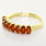 Stunning Ladies 14K Yellow Gold U Prong Half Eternity Garnet Ring Band