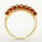 Stunning Ladies 14K Yellow Gold U Prong Half Eternity Garnet Ring Band