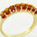 Stunning Ladies 14K Yellow Gold U Prong Half Eternity Garnet Ring Band