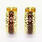 Breathtaking Ladies 14K Yellow Gold Leopard Enamel Print Huggie Earrings