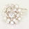 Breathtaking Ladies 14K White Gold Vintage Round Crown Diamond Cluster Ring