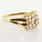 Ravishing 10K Yellow Gold Vintage Estate Ladies Round Diamond Cluster Ring