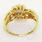 Ravishing 10K Yellow Gold Vintage Estate Ladies Round Diamond Cluster Ring