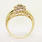 Ravishing 10K Yellow Gold Vintage Estate Ladies Round Diamond Cluster Ring