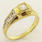 Beautiful Ladies 14K Two Tone Gold Round Diamond Ring 