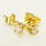 Beautiful Ladies 10K Yellow Gold Round Diamond Stud Earrings