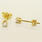 Beautiful Ladies 10K Yellow Gold Round Diamond Stud Earrings