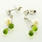 Dazzling Ladies 14K White Gold Pearl Diamond Peridot Dangling Earrings