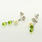 Dazzling Ladies 14K White Gold Pearl Diamond Peridot Dangling Earrings