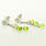 Dazzling Ladies 14K White Gold Pearl Diamond Peridot Dangling Earrings