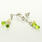 Dazzling Ladies 14K White Gold Pearl Diamond Peridot Dangling Earrings