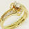 Spectacular Ladies Vintage 14K Yellow Gold Diamond Engagement Ring Set 