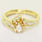 Spectacular Ladies Vintage 14K Yellow Gold Diamond Engagement Ring Set 