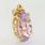 Dazzling Ladies 18K Rose Gold Amethyst Quartz Oval Shaped Pendant Jewelry