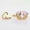 Dazzling Ladies 18K Rose Gold Amethyst Quartz Oval Shaped Pendant Jewelry