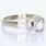 Vintage Womens 14K White Gold Diamond Solitaire Side Accent Engagement Ring  