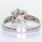 Vintage Womens 14K White Gold Diamond Solitaire Side Accent Engagement Ring  