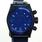 Handsome Brera Orologi Men's Eterno Chrono Tonal Blue IP Watch Rubber Strap