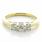 Magnificent Ladies 14K Yellow White Gold Three Diamond Engagement Ring Band