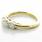 Magnificent Ladies 14K Yellow White Gold Three Diamond Engagement Ring Band