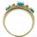 Dazzling Ladies Vintage 14K Yellow Gold Hand Engraved Turquoise Ring Band