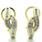 Dazzling Ladies  Vintage 10K Yellow Gold Round Diamond Twist Earrings French Clip 