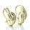 Dazzling Ladies  Vintage 10K Yellow Gold Round Diamond Twist Earrings French Clip 