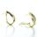 Dazzling Ladies  Vintage 10K Yellow Gold Round Diamond Twist Earrings French Clip 