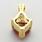 Beautiful Ladies Vintage 10K Yellow Gold Ruby Heart Diamond Pendant 