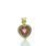 Beautiful Ladies 18K Yellow Gold Pink Tourmaline Heart Diamond Heart Pendant