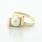 Beautiful Vintage Ladies 14K Yellow Gold Lustrous White Pearl Solitaire Ring