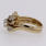 Dazzling Ladies Vintage Estate 14K Yellow Gold Diamond Engagement Flower Ring