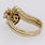 Dazzling Ladies Vintage Estate 14K Yellow Gold Diamond Engagement Flower Ring