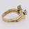 Dazzling Ladies Vintage Estate 14K Yellow Gold Diamond Engagement Flower Ring