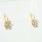 Magnificent Ladies Vintage Russian 14K Yellow Gold Round Cubic Zirconia Earrings