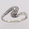 Swirling White Gold 10K Diamond Ladies Ring jewelry 