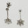 Stunning Estate Ladies 14K White Gold Round Diamond Dangling Earrings Jewelry