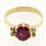 Exquisite Estate18k Yellow Gold Vintage Ruby Cubic Zirconia Ladies Ring