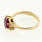 Exquisite Estate18k Yellow Gold Vintage Ruby Cubic Zirconia Ladies Ring