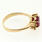 Exquisite Estate18k Yellow Gold Vintage Ruby Cubic Zirconia Ladies Ring