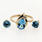 Exquisite Yellow 14K Ladies Light Blue Sapphire  Jewelry Set