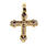 Modern Estate 14K Yellow Gold Diamond 0.40CTW Cross Pendant