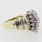 Beautiful Ladies 10Karat Yellow Gold Round Diamond Cluster Ring jewelry