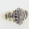 Beautiful Ladies 10Karat Yellow Gold Round Diamond Cluster Ring jewelry